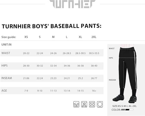بنطال بيسبول للشباب من Turnhier للأولاد، بنطال تدريب مع جانب in Kuwait
