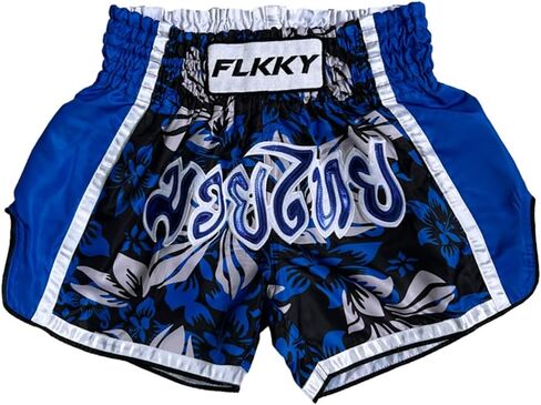 FLKKY Muay Thai شورت ملاكمة للرجال والنساء عالي الجودة للتدريب على فنون الدفاع عن النفس في صالة الألعاب الرياضية، شورت ملاكمة كلاسيكي. in Kuwait