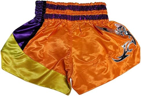 FLKKY Muay Thai شورت ملاكمة للرجال والنساء عالي الجودة للتدريب على فنون الدفاع عن النفس في صالة الألعاب الرياضية، شورت ملاكمة كلاسيكي. in Kuwait