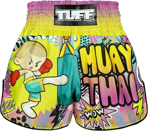 Tuff Sport Muay Thai Boxing Shorts Retro Styles Classic Slim Cut MMA Kickboxing تجريب مجموعة ملابس التدريب in Saudi Arabia