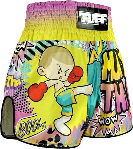 Tuff Sport Muay Thai Boxing Shorts Retro Styles Classic Slim Cut MMA Kickboxing تجريب مجموعة ملابس التدريب in Saudi Arabia
