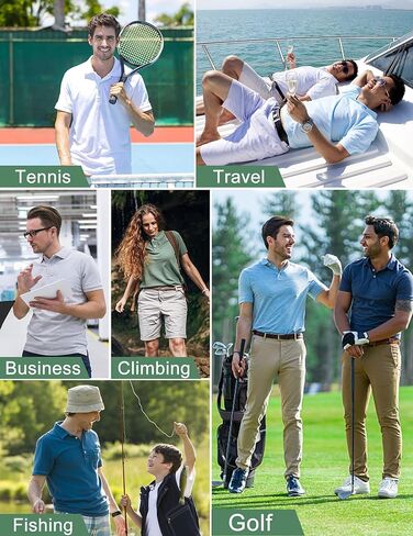 uideazone Golf Shirts for Men Dry Fit Polo Shirt Short Sleeve Moisture Wicking Golf Polos Performance Golf Tennis Shirt in Kuwait
