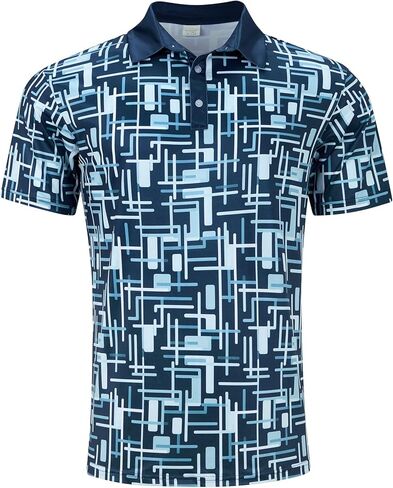 uideazone Golf Shirts for Men Dry Fit Polo Shirt Short Sleeve Moisture Wicking Golf Polos Performance Golf Tennis Shirt in Kuwait