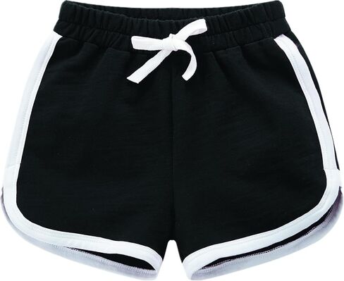 3 Pack Little Big Girls Running Athletic Cotton Shorts Toddler Kids Workout Dance Dolphin Short in Kuwait