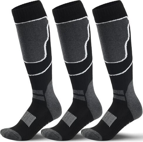moeshinney Ski Socks 3 Pack for Skiing Snowboarding Thermal Warm Over the Calf Socks for Winter Cold Weather Ski Accessories in Saudi Arabia