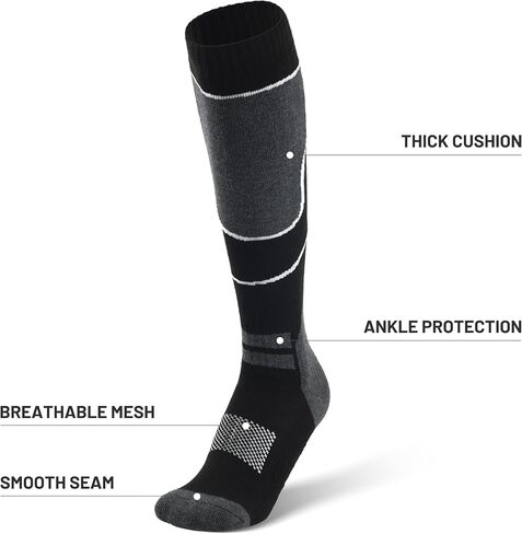 moeshinney Ski Socks 3 Pack for Skiing Snowboarding Thermal Warm Over the Calf Socks for Winter Cold Weather Ski Accessories in Saudi Arabia