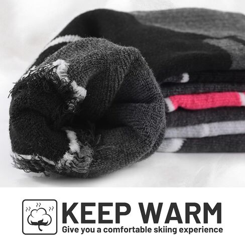 moeshinney Ski Socks 3 Pack for Skiing Snowboarding Thermal Warm Over the Calf Socks for Winter Cold Weather Ski Accessories in Saudi Arabia