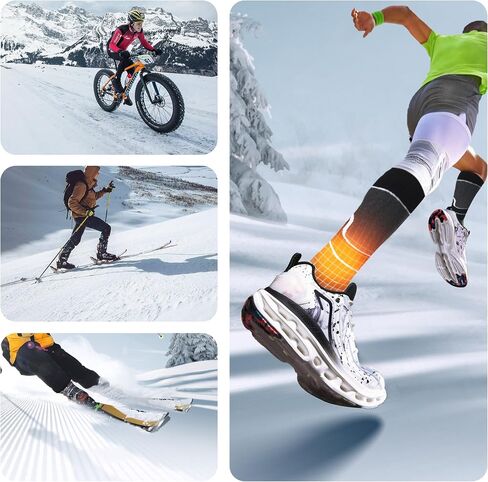 moeshinney Ski Socks 3 Pack for Skiing Snowboarding Thermal Warm Over the Calf Socks for Winter Cold Weather Ski Accessories in Saudi Arabia