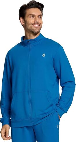 سويت شيرت VEBOON للرجال بسحاب كامل، رقبة وهمية، سترات خفيفة الوزن، سويت شيرت أساسي للجري، سترة عادية عادية مع جيب in Kuwait