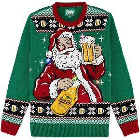 شركة The Ugly Sweater Co. تضيء سترة عيد الميلاد القبيحة بمصابيح LED - تصميمات سترة قبيحة ملائمة تمامًا، تضيء بالحركة. in Kuwait