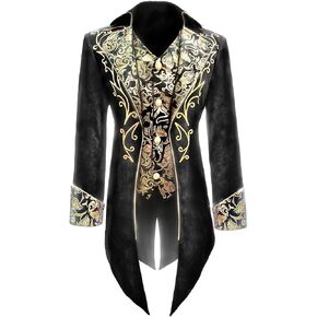 Men's Steampunk Vintage Tailcoat Jacket Gothic Victorian Frock Uniform in Saudi Arabia