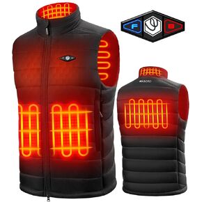 Heated Vest for Men with 16000mAh Battery Pack Charger Lightweight Mens Heated Vest for Work Golf Hunting(Black，3XL) in Kuwait