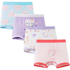 CHUNG Girls Cotton Underwear Soft Breathable Boyshorts Toddler Boxer Briefs Panties 2-10Y