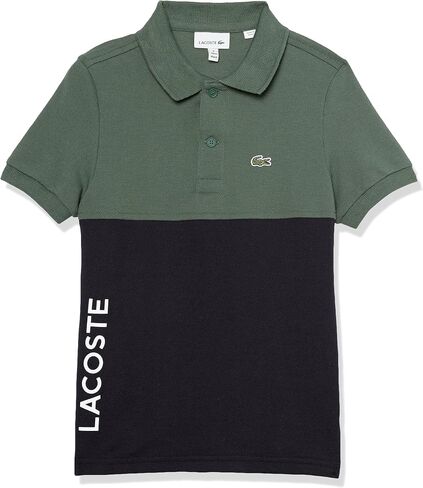 Lacoste Kid's Short Sleeve Color Block Petit Pique Polo Shirt in Saudi Arabia