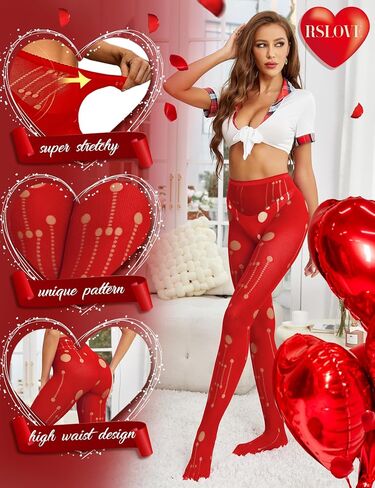 RSLOVE Fishnet Stockings for Women Sexy High Waist Pantyhose Halloween Thigh High Stockings for Womens Girls One Size in Saudi Arabia