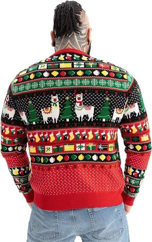 LED Ugly Christmas Sweater for Women, Unisex Men Xmas Pullover with Light for Party Festive in Saudi Arabia