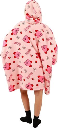Bioworld Adult Unisex Kirby Oversized Hoodie Blanket Wearable Blanket-OSFA Pink in Saudi Arabia