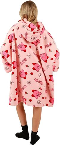 Bioworld Adult Unisex Kirby Oversized Hoodie Blanket Wearable Blanket-OSFA Pink in Saudi Arabia