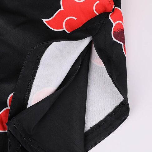 Rulercosplay Anime طبقة مزدوجة السراويل النشطة Akatsuki Cloud Printing 5 بوصة درزة داخلية مضحكة شورت للرجال والأولاد in Kuwait