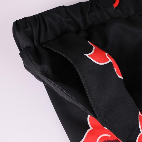 Rulercosplay Anime طبقة مزدوجة السراويل النشطة Akatsuki Cloud Printing 5 بوصة درزة داخلية مضحكة شورت للرجال والأولاد in Kuwait