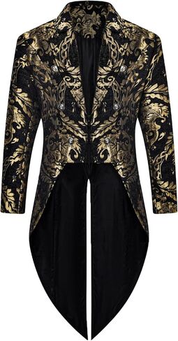 Thopil Men's Steampunk Vintage Tailcoat Jacket Gothic Victorian Frock Coat Costume in Kuwait