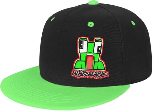 قبعات الهيب هوب للأولاد والبنات قابلة للتعديل، قبعة بيسبول للأطفال باللون الأخضر in Kuwait