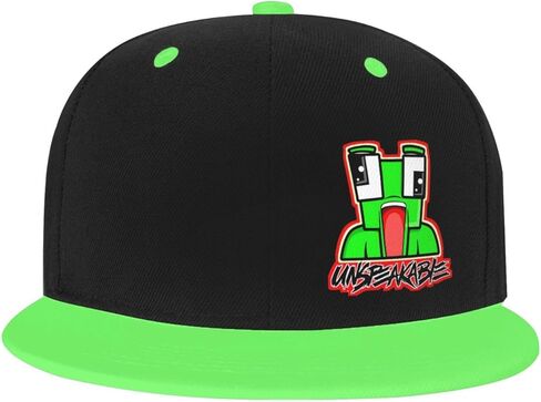 قبعات الهيب هوب للأولاد والبنات قابلة للتعديل، قبعة بيسبول للأطفال باللون الأخضر in Kuwait