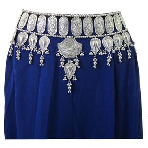 حزام ربطة عنق مزخرف مصنوع يدويًا للنساء - وشاح حزام خصر - تنورة زي ميدي ماكسي أزياء إكسسوار مبتكر مجوهرات - مهرجان الدمج القبلية الهالويين بوهو الغجر والرقص الشرقي هدية الرقص in Kuwait