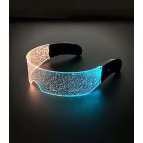 ERHAIYUN LED قناع نظارات 7 ألوان مستقبلية ستار تضيء نظارات 4 طرق العسل مضيئة نظارات Cyberpunk in Kuwait