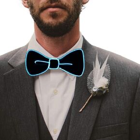 fixinus LED Light Up Bow Tie Perfect for Christmas Halloween New Years Music Festival Rave Party
