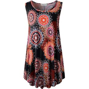 LARACE Tank Tops for Women Plus Size Sleevelss Tunic Casual Summer Clothes Swing Shirts for Leggings