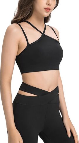 حمالة صدر رياضية للنساء من MEIVSO بحمالات رفيعة ومبطنة للتمرين واليوجا على شكل حرف Y in Kuwait