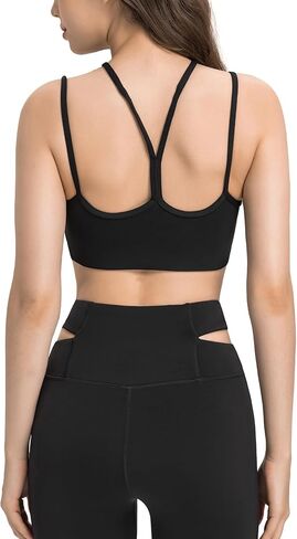 حمالة صدر رياضية للنساء من MEIVSO بحمالات رفيعة ومبطنة للتمرين واليوجا على شكل حرف Y in Kuwait