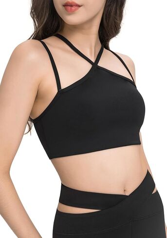 حمالة صدر رياضية للنساء من MEIVSO بحمالات رفيعة ومبطنة للتمرين واليوجا على شكل حرف Y in Kuwait