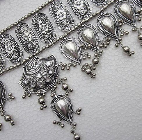 حزام ربطة عنق مزخرف مصنوع يدويًا للنساء - وشاح حزام خصر - تنورة زي ميدي ماكسي أزياء إكسسوار مبتكر مجوهرات - مهرجان الدمج القبلية الهالويين بوهو الغجر والرقص الشرقي هدية الرقص in Kuwait