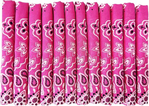 مجموعة هدايا HankieWorld Bandanas Gift Set مكونة من 12 قطعة من وشاح باندانا القطني الناعم والملمس الناعم للرجال in Saudi Arabia