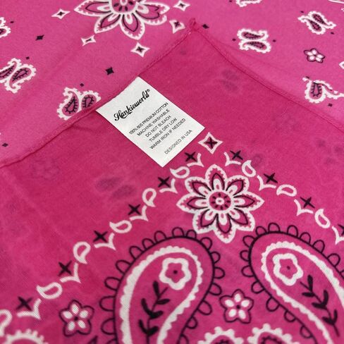 مجموعة هدايا HankieWorld Bandanas Gift Set مكونة من 12 قطعة من وشاح باندانا القطني الناعم والملمس الناعم للرجال in Saudi Arabia