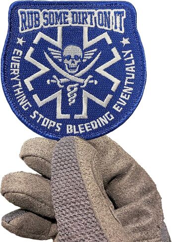 افرك بعض الأوساخ عليه، مسعف، EMS، EMT، مسعف - رقعة معنوية مطرزة (أسود) in Kuwait