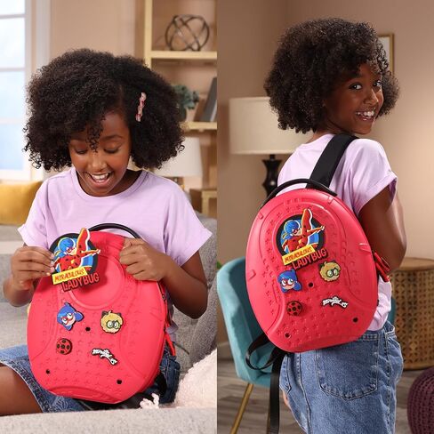 Miraculous Ladybug - Pop n' Swop 12 Assorted Ladybug and Cat Noir Badges, Regular and XXL Clip-on Badges, compatible with Pop n' Swop Purses, Shoulder Bag and Backpacks (Wyncor) in Saudi Arabia