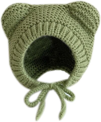 MINGSEECESS Kids Knitted Beanie Hat Cute Frog Cartoon Winter Warmer Cap with Big Eyes for Baby Boys Girls in Kuwait