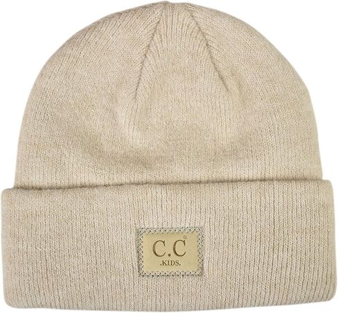 C.C Kids' Children's Winter Knit Plain Cuff Skull Cap Beanie Hat in Saudi Arabia