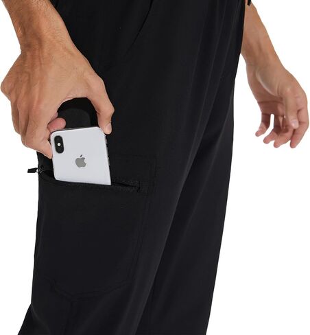 COZYFIT Men Scrubs Set — Stretch V-Neck Scrub Top & Jogger Pant with 8 Pockets, Yoga Waistband, Anti-Wrinkle Scrubs for Men in Saudi Arabia