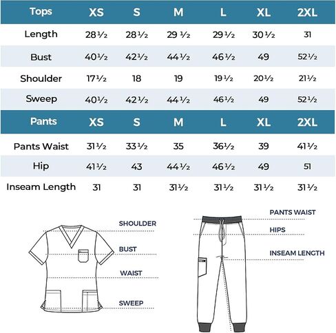 COZYFIT Men Scrubs Set — Stretch V-Neck Scrub Top & Jogger Pant with 8 Pockets, Yoga Waistband, Anti-Wrinkle Scrubs for Men in Saudi Arabia
