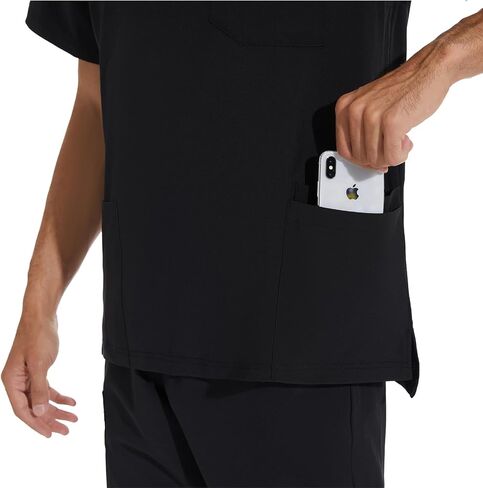 COZYFIT Men Scrubs Set — Stretch V-Neck Scrub Top & Jogger Pant with 8 Pockets, Yoga Waistband, Anti-Wrinkle Scrubs for Men in Saudi Arabia