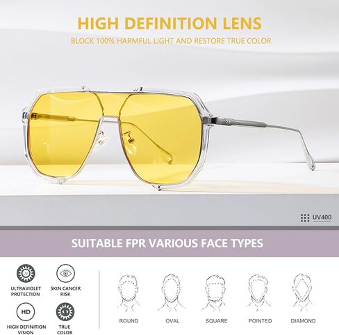 نظارات شمسية مربعة للنساء والرجال كبيرة الحجم مربعة الشكل عتيقة وظلال كلاسيكية كبيرة نظارات شمسية AM096 in Kuwait