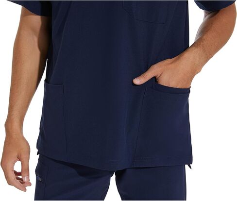 COZYFIT Men Scrubs Set — Stretch V-Neck Scrub Top & Jogger Pant with 8 Pockets, Yoga Waistband, Anti-Wrinkle Scrubs for Men in Saudi Arabia