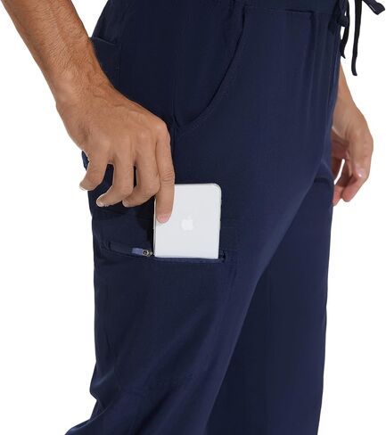 COZYFIT Men Scrubs Set — Stretch V-Neck Scrub Top & Jogger Pant with 8 Pockets, Yoga Waistband, Anti-Wrinkle Scrubs for Men in Saudi Arabia