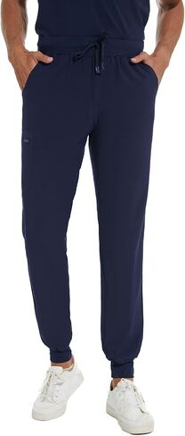 COZYFIT Men Scrubs Set — Stretch V-Neck Scrub Top & Jogger Pant with 8 Pockets, Yoga Waistband, Anti-Wrinkle Scrubs for Men in Saudi Arabia