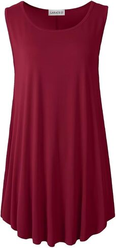 LARACE Tank Tops for Women Plus Size Sleevelss Tunic Casual Summer Clothes Swing Shirts for Leggings in Saudi Arabia