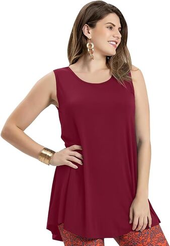LARACE Tank Tops for Women Plus Size Sleevelss Tunic Casual Summer Clothes Swing Shirts for Leggings in Saudi Arabia